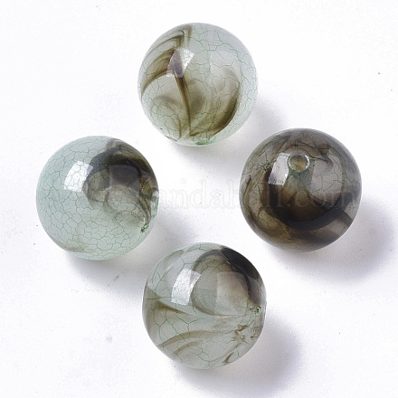 Perles en acrylique transparentes craquelées CACR-N003-04D-02-1