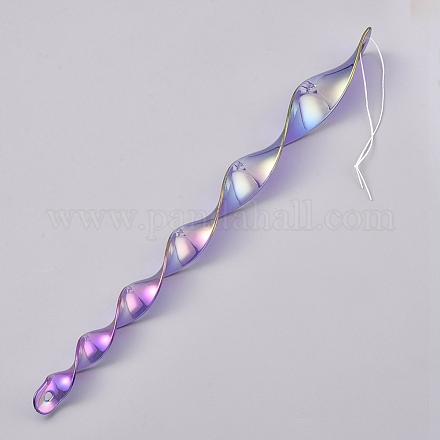 PVC Plastic Spiral Reflective Birds Repellent Safety Rod AJEW-WH0021-53A-1