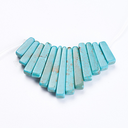Natural Turquoise Graduated Beads Strands X-G-F647-03-1