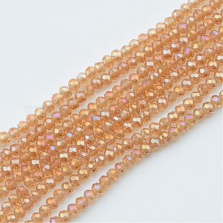 Chapelets de perles en verre électroplaqué EGLA-R048-3mm-25-1