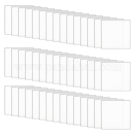 Fingerinspire 透明アクリルアクションフィギュアディスプレイベース 50 個  正方形  透明  ディスプレイベース: 2.5x2.5x0.2cm TACR-FG0001-20-1