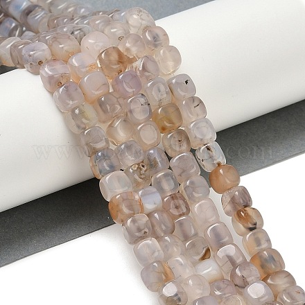 Chapelets de perles veines de dragon en agate naturelle G-G177-E15-01-1