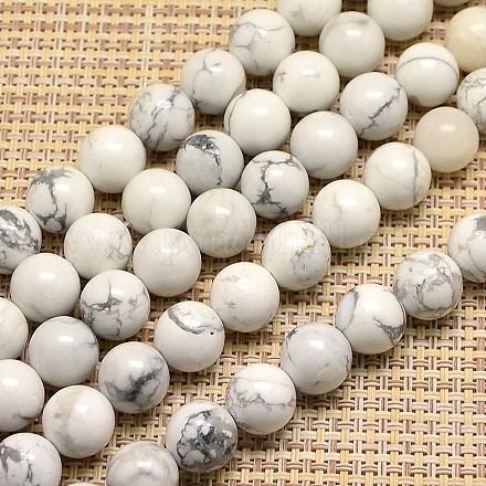 Chapelets de perles en howlite naturelle G-I107-10mm-1