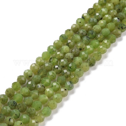 Chapelets de perles en jade vert naturel G-D463-13C-1