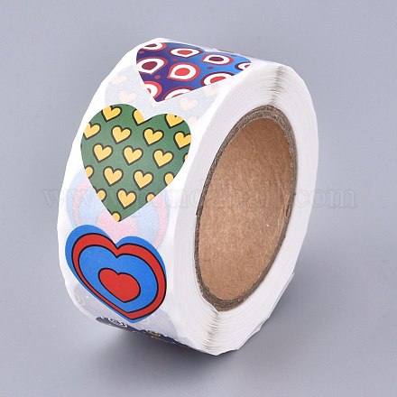 Heart Shaped Stickers Roll DIY-K027-A07-1