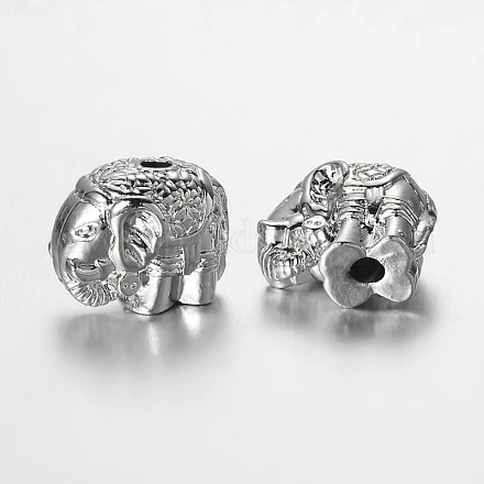Elephant Alloy Beads PALLOY-L161-03P-1