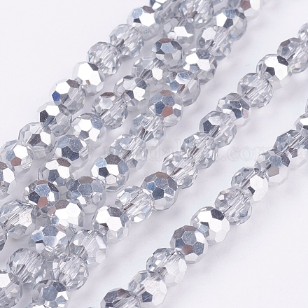 1 Strand Electroplate Glass Beads Strands X-EGLA-J042-6mm-H02-1