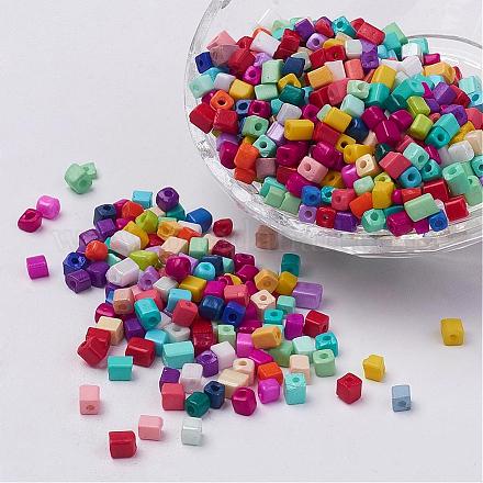 Cubo perline colori opachi di vetro SEED-R026-A19-1