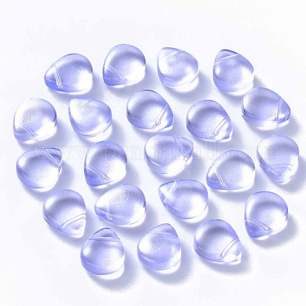 Transparent Spray Painted Glass Beads GLAA-T016-29E-1