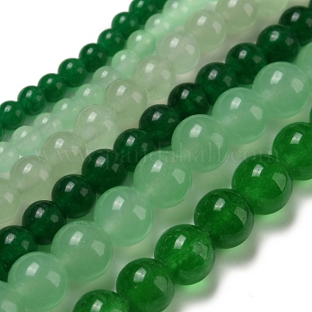 Olycraft 6 Strands 6 Styles Natural & Dyed Malaysia Jade Beads Strands G-OC0003-40-1