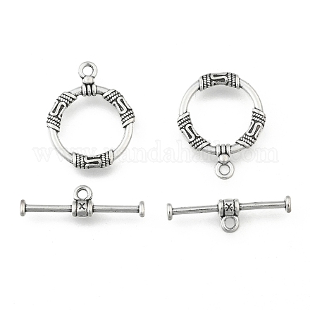 Tibetan Style Alloy Toggle Clasps X-LF8923Y-1