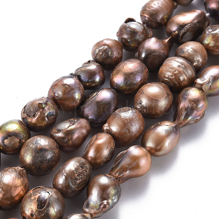 Natural Baroque Pearl Keshi Pearl Beads Strands PEAR-S021-198D-03-1