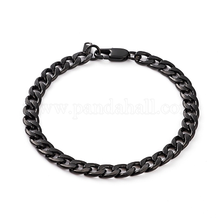 Bracelets chaîne à maillons cubains en acier inoxydable 304 pour homme X-BJEW-JB05917-02-1