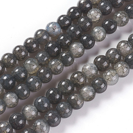 Chapelets de perles en verre craquelé CCG-L002-B-25-1