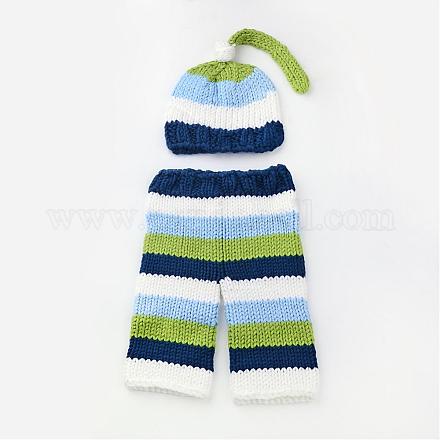 Costume de bonnet de bébé en crochet AJEW-R030-76-1