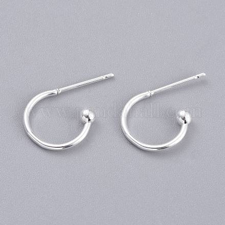 304 Stainless Steel Earring Hooks X-STAS-K211-01S-1