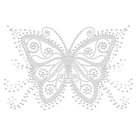 NBEADS Bling Rhinestone Butterfly Sticker DIY-WH0303-216-1