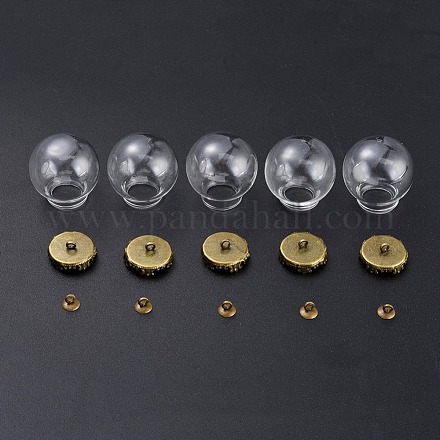 Fabrication de pendentifs de couverture de bulle de globe de bricolage DIY-X0293-78AB-1