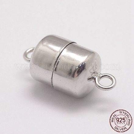 925 серебряная магнитная застежка с родиевым покрытием STER-P024-08-1
