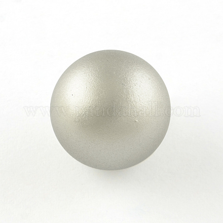 No Hole Spray Painted Brass Round Bell Beads X-KKB-R001-16mm-08-1