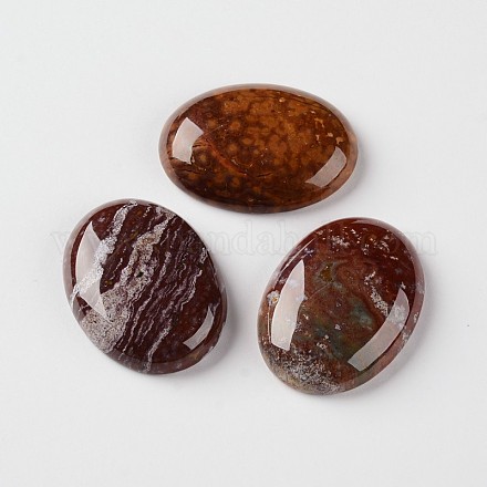 Natural Agate Gemstone Oval Cabochons G-J329-02-18x25mm-1