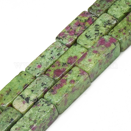 Synthetic Ruby in Zoisite Beads Strands G-S300-70-8x20mm-1