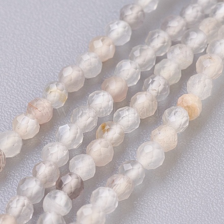 Chapelets de perles de sunstone naturelle naturelles G-F568-113-2mm-1