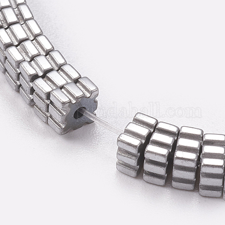Electroplated Non-magnetic Synthetic Hematite Beads Strands G-P367-D08-1