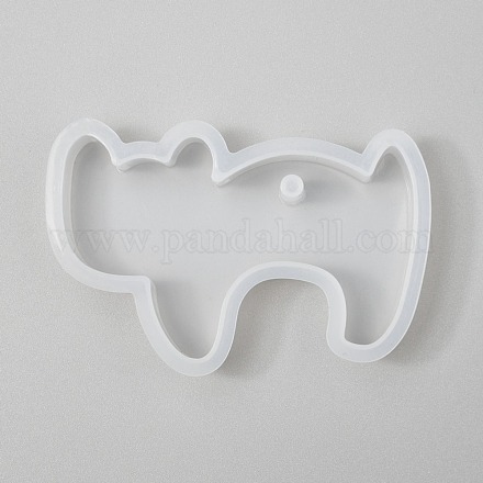 Stampi in silicone per ciondolo a forma di gatto fai da te di halloween DIY-P006-46-1