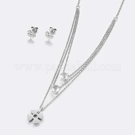 304 Stainless Steel Jewelry Sets SJEW-I194-15P-1