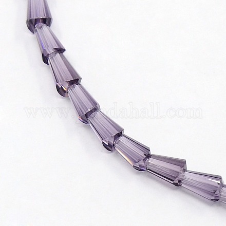Cone Crystal Glass Beads Strands GLAA-F023-B06-1