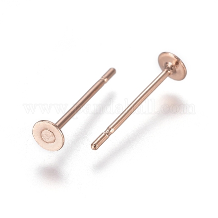 Accessoires de puces d'oreilles en 304 acier inoxydable STAS-E484-67D-RG-1