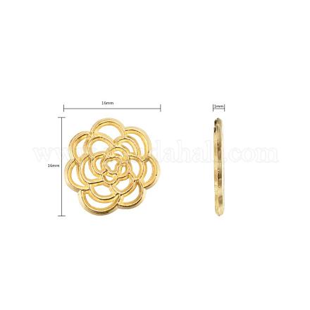 Chinese Style Alloy Filigree Joiners Links PALLOY-F212-14-G-1