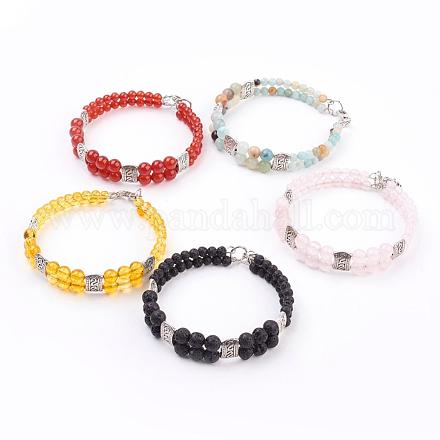 Perles de pierres naturelles Bracelets multicolores BJEW-JB03300-1