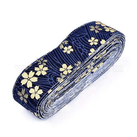 Blumenbaumwollband im japanischen Kimono-Stil OCOR-I008-01A-05-1