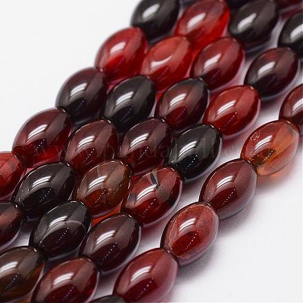 Natural Agate Beads Strands G-N0172-03-8x12mm-1