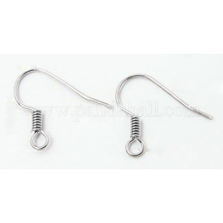 Silver Brass Earring Hooks X-KK-Q363-S-NF-1
