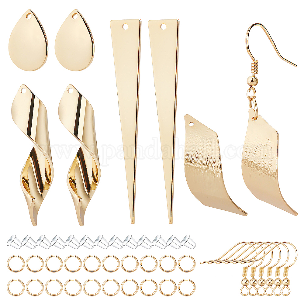 Wholesale BENECREAT 54Pcs DIY Dangle Earring Making Kits with Brass