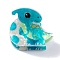 Cute Mini Dinosaur Acrylic Claw Hair Clips, Animal Hair Accessories for Girls, Dark Turquoise, 24x28.5x24mm