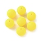 Food Grade Eco-Friendly Silicone Focal Beads, Round, Yellow, 15mm, Hole: 2mm