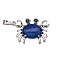 Natural Lapis Lazuli Pendants, Crab, 20mm