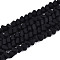 Frosted Opaque Glass Beads Strands, Triangle, Faceted, Black, 3~3.5x4~4.5x4~4.5mm, Hole: 0.8mm, about 121~131pcs/strand, 14.37~15.35 inch(36.5~39cm)