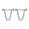 304 Stainless Steel Nipple Rings, Nipple Piercing Pin, Round, Stainless Steel Color, 16mm, Pin: 1.6mm
