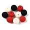 Rubberized Style Imitated Silicone Acrylic Beads, Round, Mixed Color, 10x9mm, Hole: 1.8mm