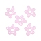 Handmade Lampwork Beads, Flower, Pearl Pink, 18x17x4mm, Hole: 3.7mm