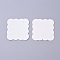 Paper Earring Display Cards, Square, White, 49.5x50.5x0.3mm, 100pcs/set