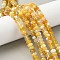 Natural Banded Agate Beads Strands, Dyed & Heated, Rondelle, Grade A, Gold, 8~8.5x5mm, Hole: 1mm, about 76~77pcs/strand, 14.76~14.96 inch(37.5~38cm)