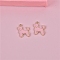 Alloy Enamel Pendants, Golden, Dog Charm, Pink, 17x20mm