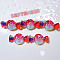 Transparent Resin Cabochons, with Paillette, Candy, 19x35mm