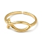 Brass Cuff Rings, Open Rings, Long-Lasting Plated, Fish, Golden, US Size 6(16.5mm)